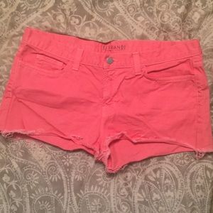 J brand Mid Rise mini shorts